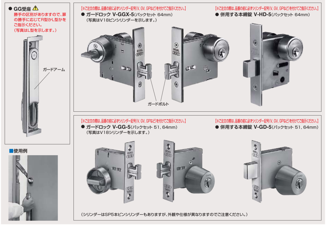 ゴール GOAL シリンダー V-AD 5 コウカンヨウシル 10個セット-